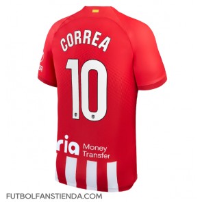 Atletico Madrid Angel Correa #10 Primera Equipación 2023-24 Manga Corta